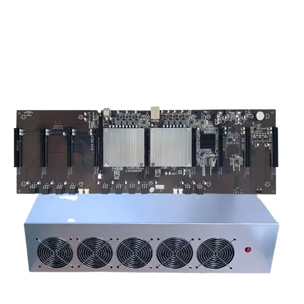 High Quality X79 the Live Broadcast Gaming 9 GPU X79 Computer case with 9 Pieces 580 Graphics Card Pc Computer case Chassis