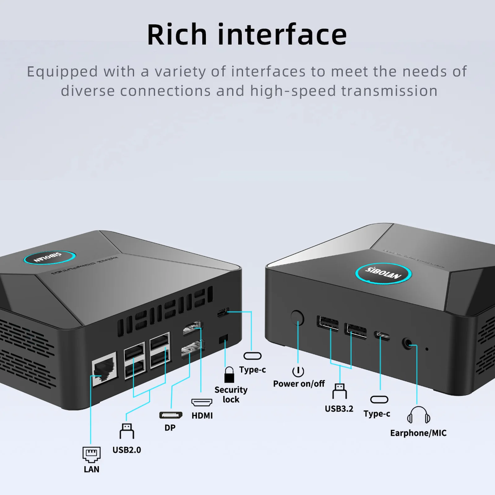 SIBOLAN DLL600b Mini Computer For Home, Office, And Entertainment - Large RAM And Hard Drive - Supports Triple Screen Display - Image 4