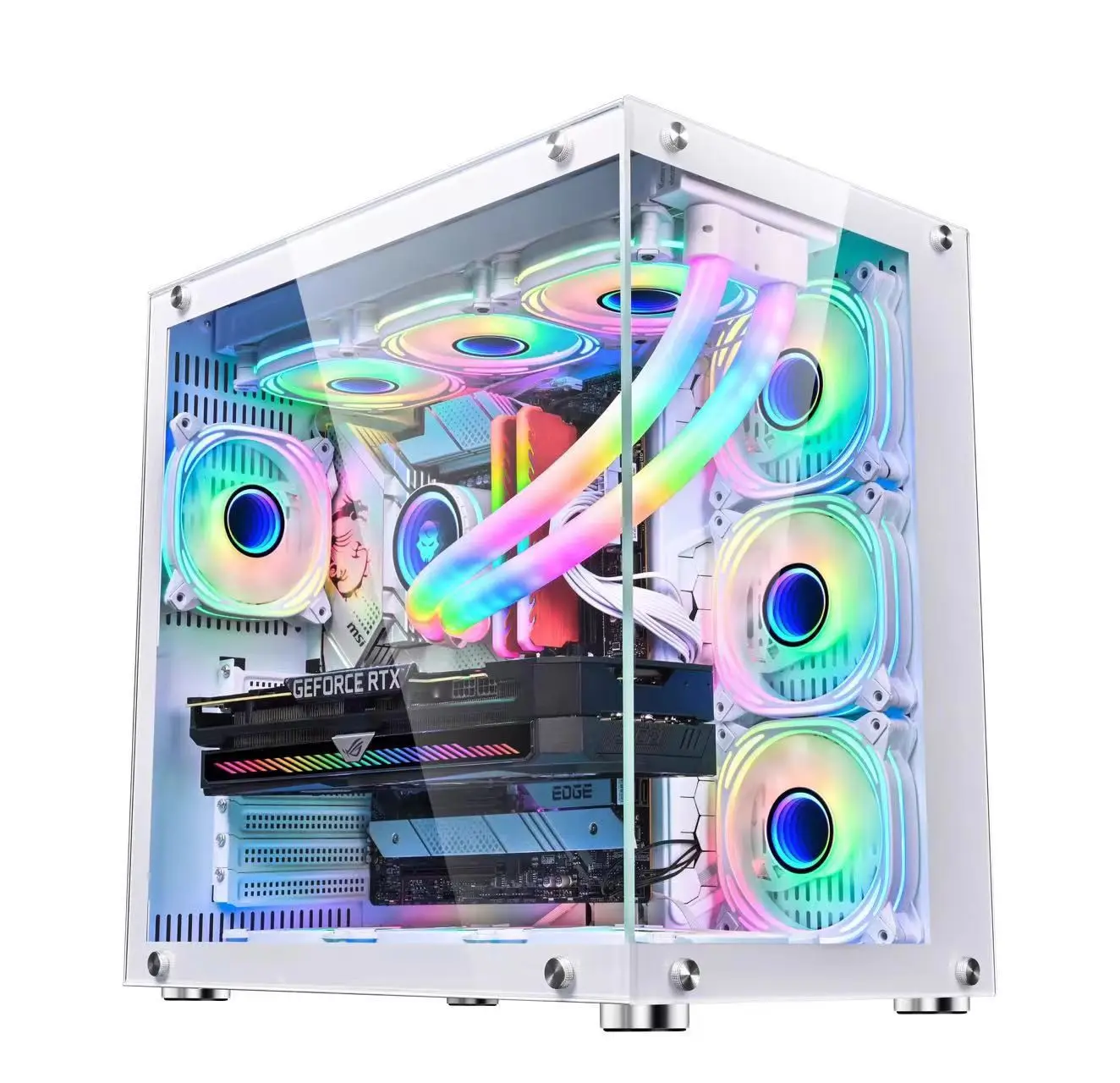 DIY Desktop PC Full Set I3 I7 RX580 2060 3060 GPU 13400f Assembled Gaming Desktop Pc Full Setup - Image 4
