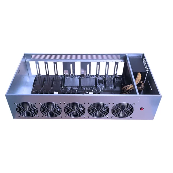 High Quality X79 the Live Broadcast Gaming 9 GPU X79 Computer case with 9 Pieces 580 Graphics Card Pc Computer case Chassis - Image 2