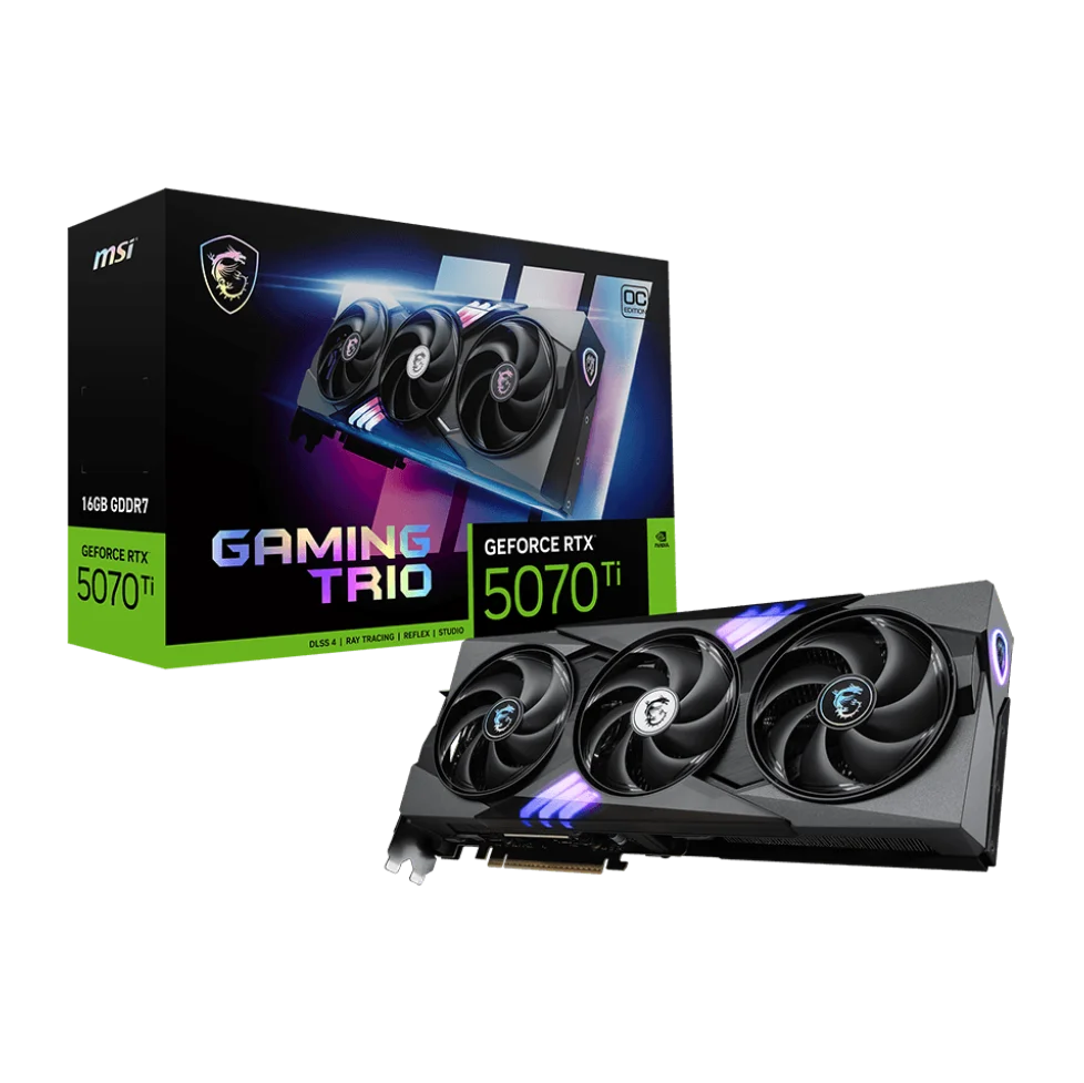 New GeForce RTX 5070 Ti 16G GAMING TRIO OC PLUS RTX5070 Ti Graphics Card Gaming GPU Video Card 5070TI Gaming PC RTX 5070