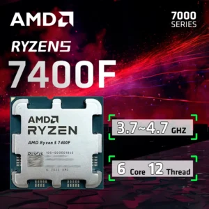 new AMD Ryzen 5 7400F R5 7400F 3.7GHz 5NM Desktop Processor Socket AM5 CPU Gaming Processo but no fan