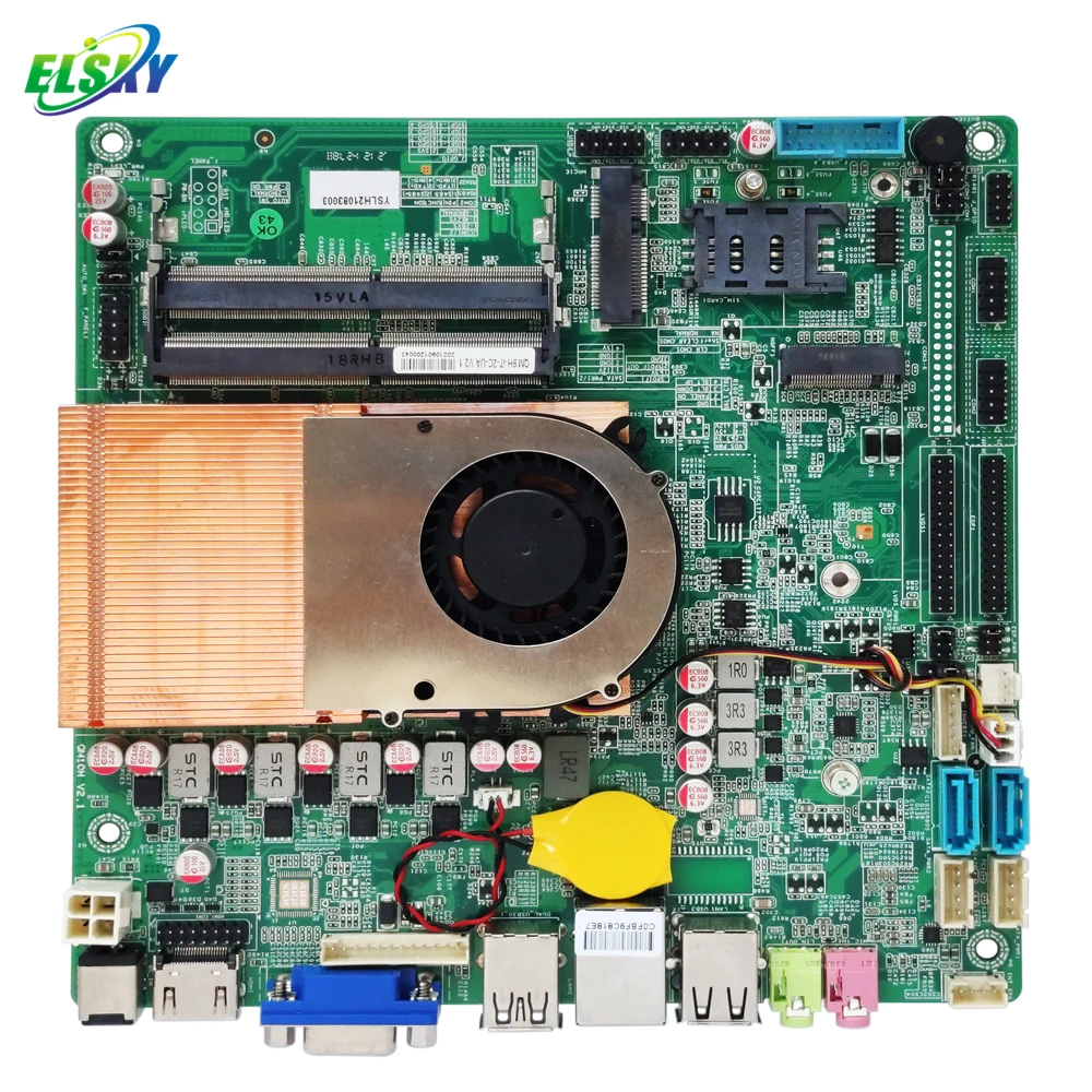 2025 ELSKY QM9H 8th/9th Gen Coffee Lake Motherboard with CPU I7 8559U DDR4 64GB Memory Win 11 OS Mainboard Mini ITX