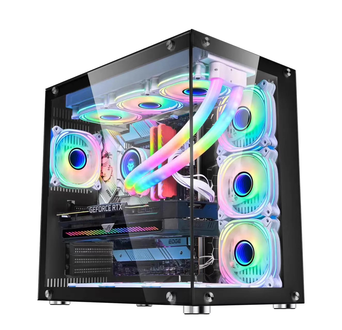 DIY Desktop PC Full Set I3 I7 RX580 2060 3060 GPU 13400f Assembled Gaming Desktop Pc Full Setup - Image 2