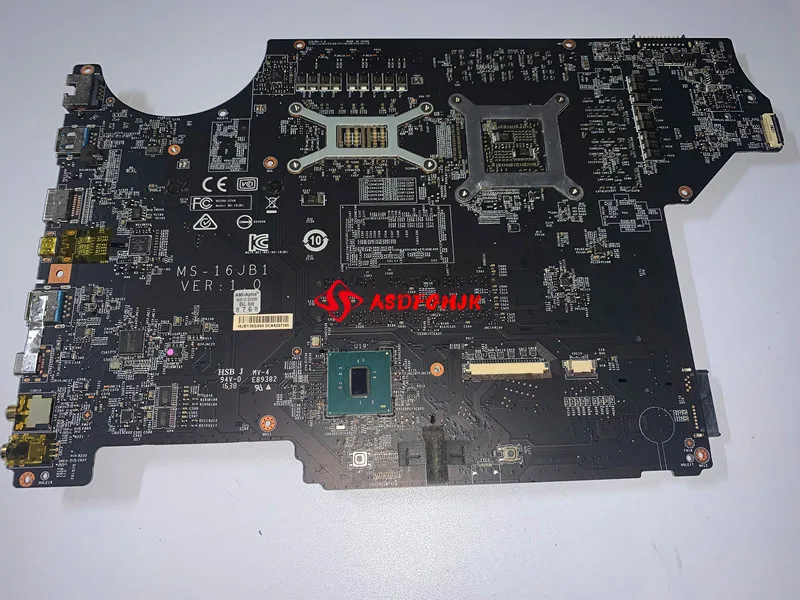 FOR MSI GE62 GE62VR GE72 GE72VR GP62 GP72 MS-16JB1 MS-179B1 Motherboard With I7-6700HQ AND GTX1060M 100% Works perfectly - Image 4